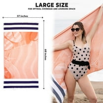 Hencely Beach Towels, 100% Cotton Soft Turkish Large Beach Towel 37 x 68 Inches for SPA, Beach, Pool, Gym and Bathroom (Sand Beach)