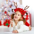 thumbnail image 4 of Fiudx Decoración del hogar Cintas para el pelo con forma de gorro navideño Adornos para el pelo con forma de asta Diademas navideñas Decoraciones navideñas Decoraciones para fiestas navideñas, 4 of 6