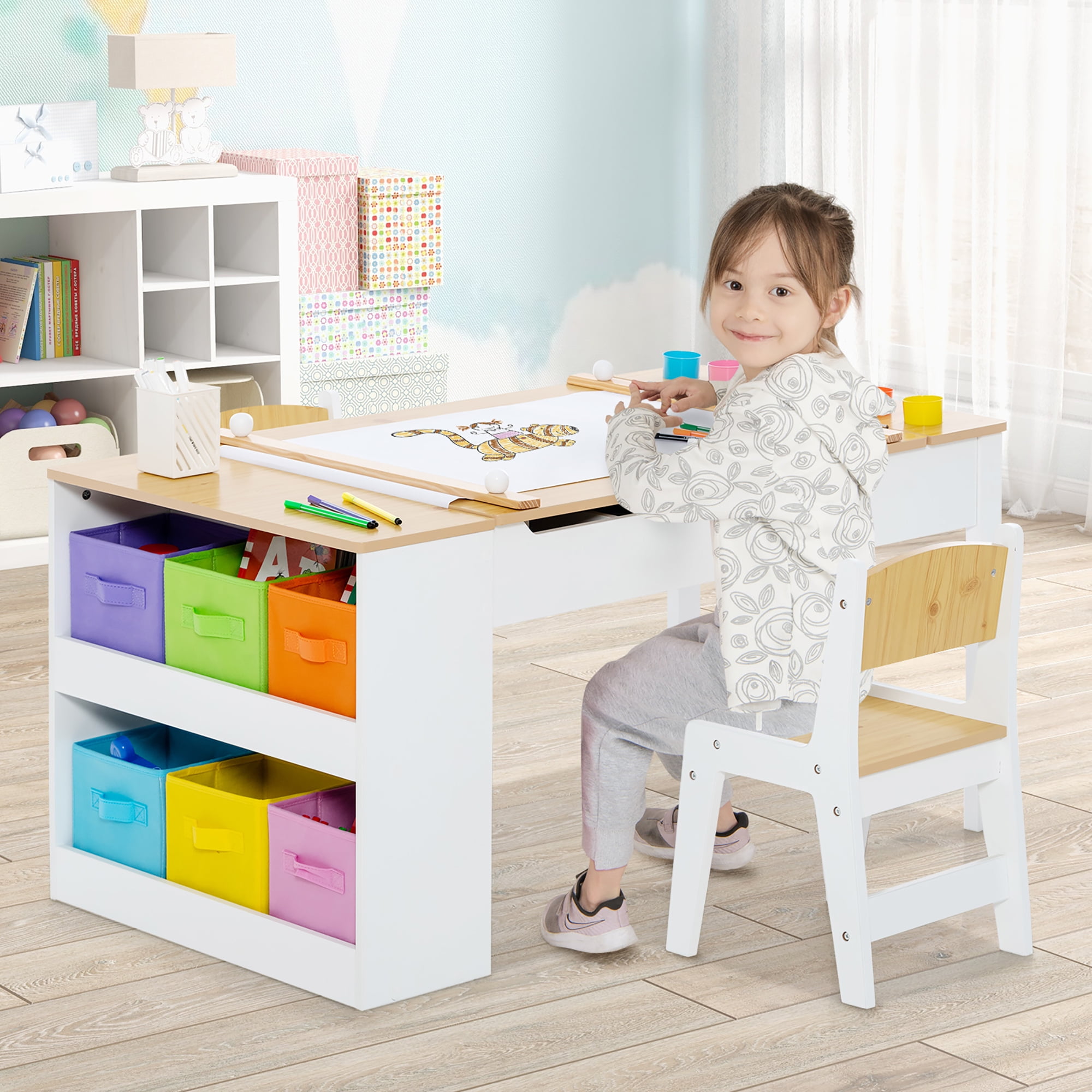 Kids easel desk discount