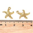 thumbnail image 3 of 20pcs Ion Plating(IP) 304 Stainless Steel Pendants Starfish Charm Real 18K golden Plated 16x14x2mm Hole: 1.5mm, 3 of 3
