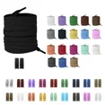 thumbnail image 5 of New Without Ties Elastic Laces No Tie Shoe Laces Press Lock Shoelaces Sneaker Kids Adult 8MM Widened Flat Shoelace for Shoes, 5 of 10