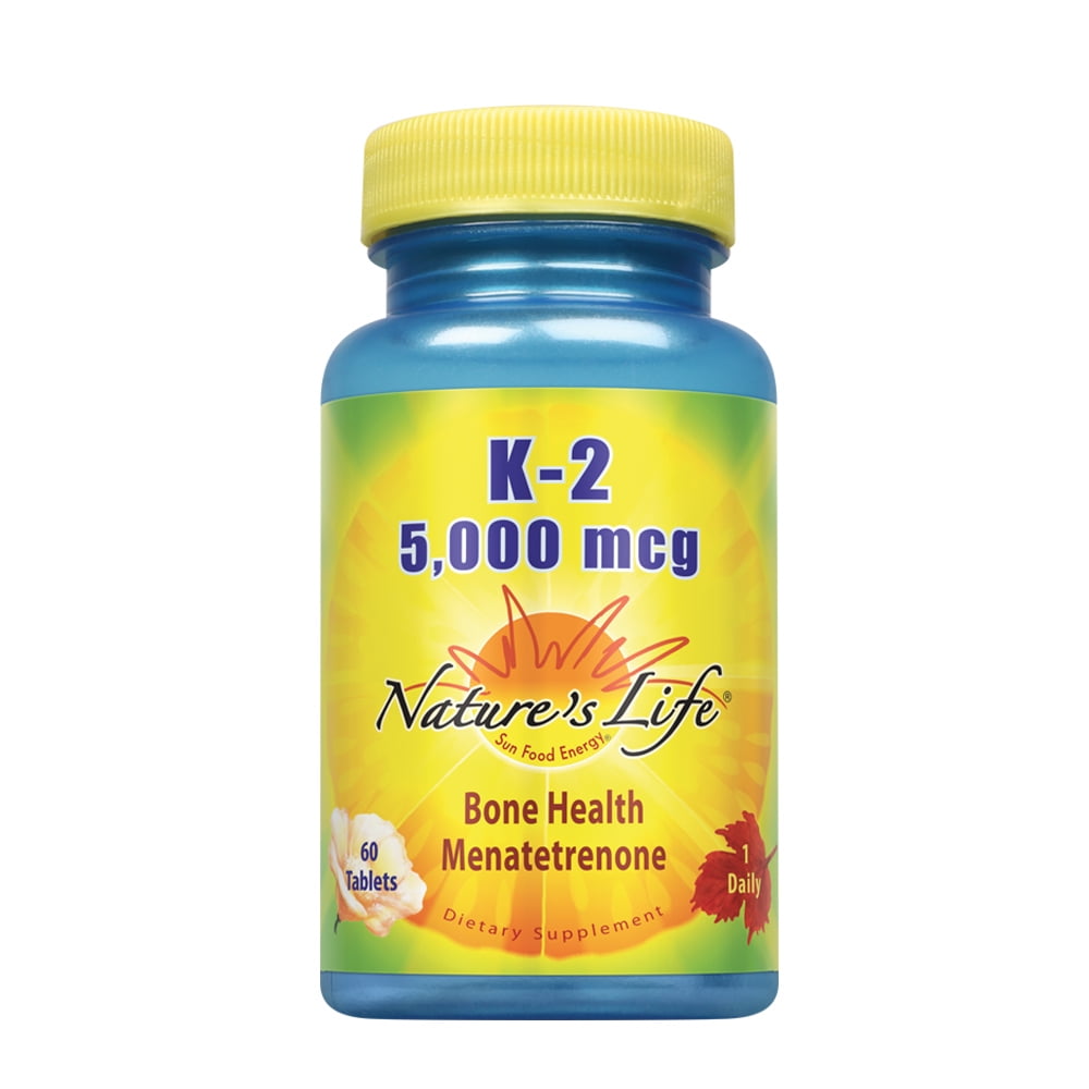 Nature's Life Vitamin K2 5000mcg High Potency MK4 Formula Helps