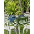 thumbnail image 3 of Outdoor Tablecloth with Umbrella Hole for Patio/Picnic/Party/Camping, Ginkgo Leaf Waterproof Table Cloth Round Cover Washable, Botanical Plants Dark Green Leaves (Dia 60"), 3 of 9