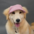 thumbnail image 5 of HHBEAUTY Dog Baseball Cap, Dog Cat Summer Beach Visor Hat with Ear Holes, Adjustable Puppy Sunbonnet Headdress, Pet Peaked Cap (Pink,M), 5 of 9