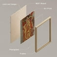 thumbnail image 4 of PixonSign Framed Wall Art Gustav Klimt The Kiss Golden Portraits Illustrations Posters, Set of 4 Vintage Humanities Fine Art Retro Canvas Prints for Home Decor - 11"x14" Natural, 4 of 5