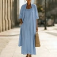 thumbnail image 3 of Iyufng Summer 2 Piece Outfit Set Women's Cardigan and Long Dresses Casual Set, 3 of 9