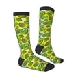 thumbnail image 3 of Daiia Sports Socks Watercolor Kiwi Fruits Summer Printed Novelty Crew Socks for Men Women Knee High Socks Cotton Socks Soft & Breathable Support Unisex Socks, 3 of 9