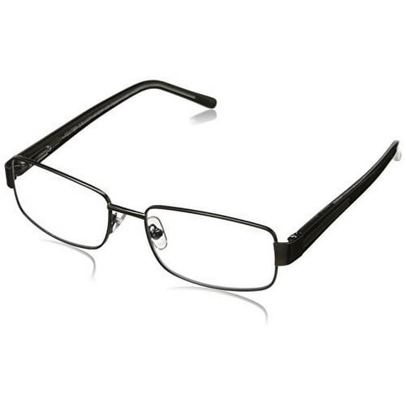 Foster Grant Men's Wes Multifocus Rectangular Reading Glasses, Gunmetal/Transparent, 54 mm 1.75