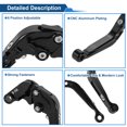 thumbnail image 4 of Palancas de freno y embrague cortas/largas Unique Bargains para Aprilia RS660 2020-2025, palanca de freno ajustable en 6 posiciones, aleación de aluminio, negro sólido, 1 par, 4 of 6