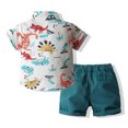 thumbnail image 2 of Uccdoo Toddler Baby Boy Summer Cartoon Printed T-Shirt Tops & Shorts Outfit Set, 2 Pieces(1-6T), 2 of 8