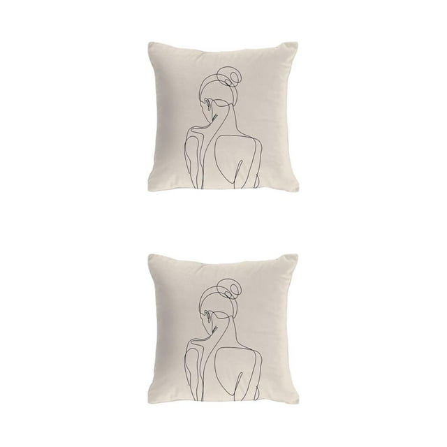 Redempat Home Decoration Cushion Covers In Various Colors For Fit Soft Durable W0134-1 2Set