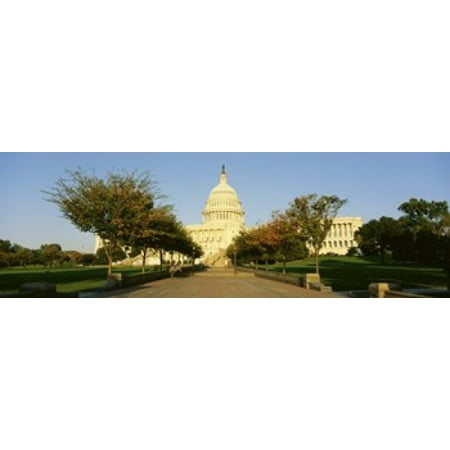 Capitol Washington Dc Postcard Capitol Building Washington DC District Of Columbia USA Canvas Art - Panoramic Images (18 x 6) ()