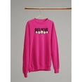 thumbnail image 3 of Believe Daisy Flower Banner Sweatshirt Women -Image by Shutterstock, Female 4X-Large, 3 of 4