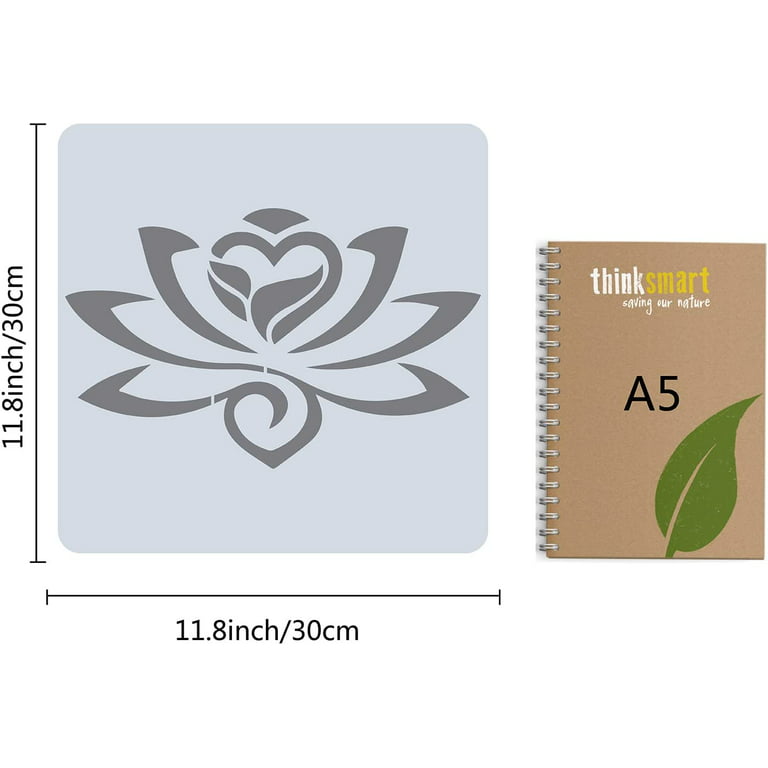 Lotus Flower Stencil Template Reusable with Multiple Sizes Available