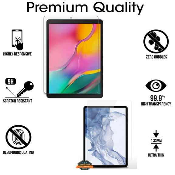 For Samsung Galaxy Tab S6 Lite (10.4inch) Tempered Glass Screen Protector 9H Hardness, Touchpad Compatible, Case Friendly, Bubble Free, AB Glue, Ultra HD Cover ,Xpm Screen Protector [ Clear ]