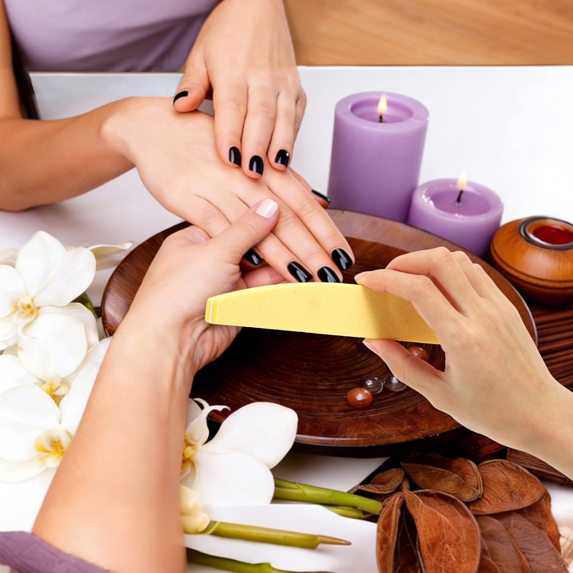 Unique Bargains Durable Manicure Tools Kit Essential For Nail Care Yellow