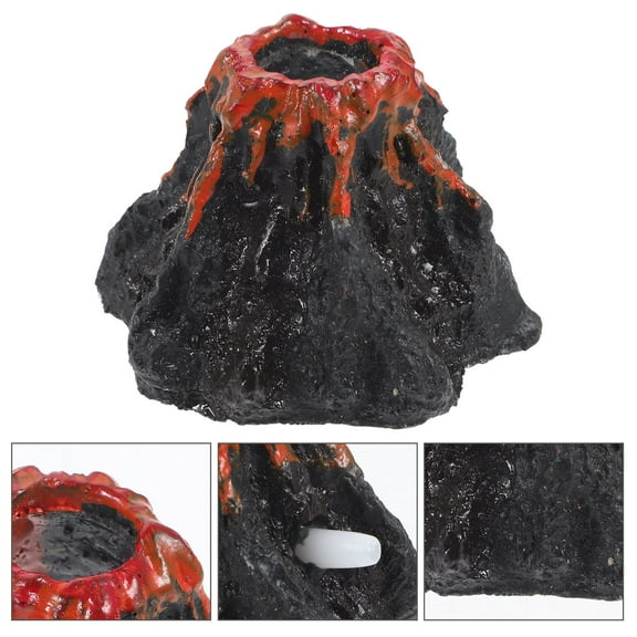 Toyvian Compact Resin Volcano Model for Aquarium and Outdoor Garden Decorative Display