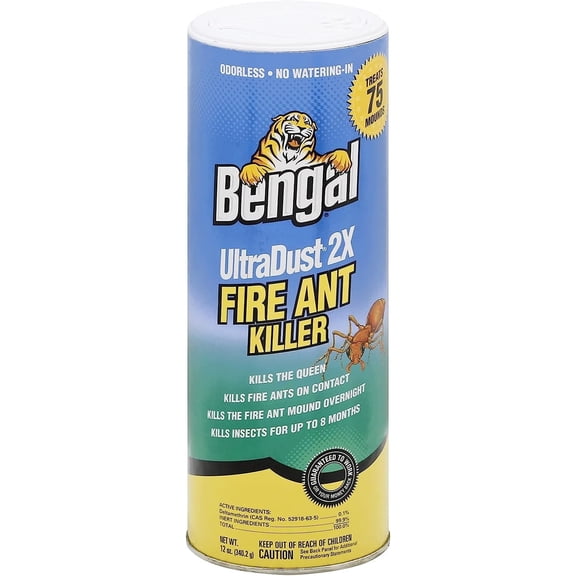 Bengal Ultradust 2X Fire Ant Killer Powder - Outdoor Bait - 12 oz