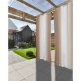 thumbnail image 3 of Outdoor Curtains for Patio Ombre Abstract Gradient Cappuccino and White Waterproof Privacy Outside Curtains with Tiebacks Grommet Top Pergola Curtains for Porch Cabana Gazebo 2 Panels, 54x95 inch, 3 of 7