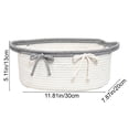 thumbnail image 2 of Tunhigl Cotton Rope Woven Storage Basket, Multi-Purpose Household Organizer Bin for Bedroom Living Room Sundries, 2 of 5