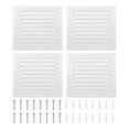 thumbnail image 1 of Rejillas de ventilación Uxcell para áticos y sofitos, cubiertas de ventilación de aire HVAC de aleación de aluminio rectangulares 10x10, 1 of 6