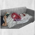 thumbnail image 6 of Vegetable Art Soft Flannel Fleece Throw Blanket, Watercolor Onion with Brushstroke Effects Organic Natural Artwork, Cozy Plush for Indoor and Outdoor Use, 50" x 70", Dried Rose Red, by Ambesonne, 6 of 6