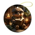 thumbnail image 4 of Ornament Cute Sloth Merry Christmas Christmas Bauble Cute Cartoon Bookworm Sloth Reading Books Christmas Xmas Tree Ornament Decoration Hanging Pendant Decor Funny Gifts for Women/Men, 4 of 6