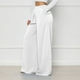 thumbnail image 4 of RYRJJ Wide Leg Dress Pants for Women High Waist Pocket Business Work Long Palazzo Pant Pleated Loose Casual Floor Length Trousers(White,XXL), 4 of 8