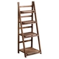 thumbnail image 3 of Fionafurn 4-Tier 44'' Ladder Shelf Bookshelf Bookcase Storage Display Plant Leaning Shelf Brown, 3 of 11