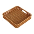 thumbnail image 2 of DOMELAY Imitation Rattan Bread Basket Square Serving Basket for Snacks Fruit Kitchen S, 2 of 9