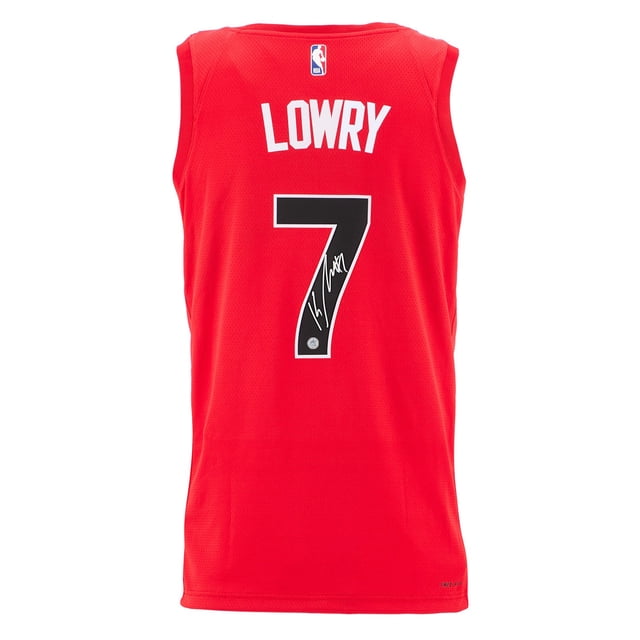 Kyle Lowry Chandail Rouge Nike Swingman des Toronto Raptors Signé