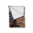 thumbnail image 2 of Amsterdam Soft Flannel Fleece Blanket, Traditional Antique Houses with Reflections in the Canal Sightseeing Travel Theme, Cozy Plush for Indoor and Outdoor Use, 50" x 60", Multicolor, by Ambesonne, 2 of 6