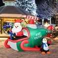 thumbnail image 1 of Costway 6.5FT Christmas Inflatable Santa Claus Driving Helicopter &Penguin Holding Gift, 1 of 10