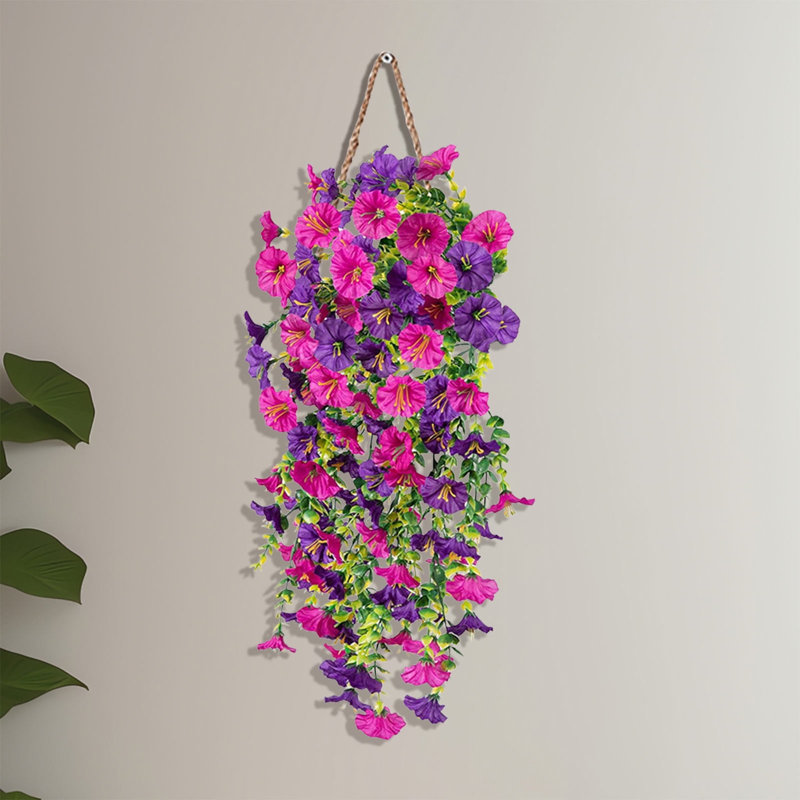 Clearance Under $5 Boovnll Hanging Flowers, Artificial Ipomoea Nil Hanging Plants, Lifelike Flowers, No Fade, Artificial Flowers for Indoor/ Outdoor Wedding, Party, DIY Tables Decor, Fake Flowers