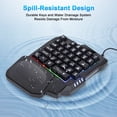 thumbnail image 5 of 35 Keys One-Handed Gaming Keyboard, Wired RGB LED Backlist Gaming Keypad, Portable Mini PC Keyboard USB Wired Gaming Keyboard with Wrist Rest for PC Gamer Xbox PS4, 5 of 7