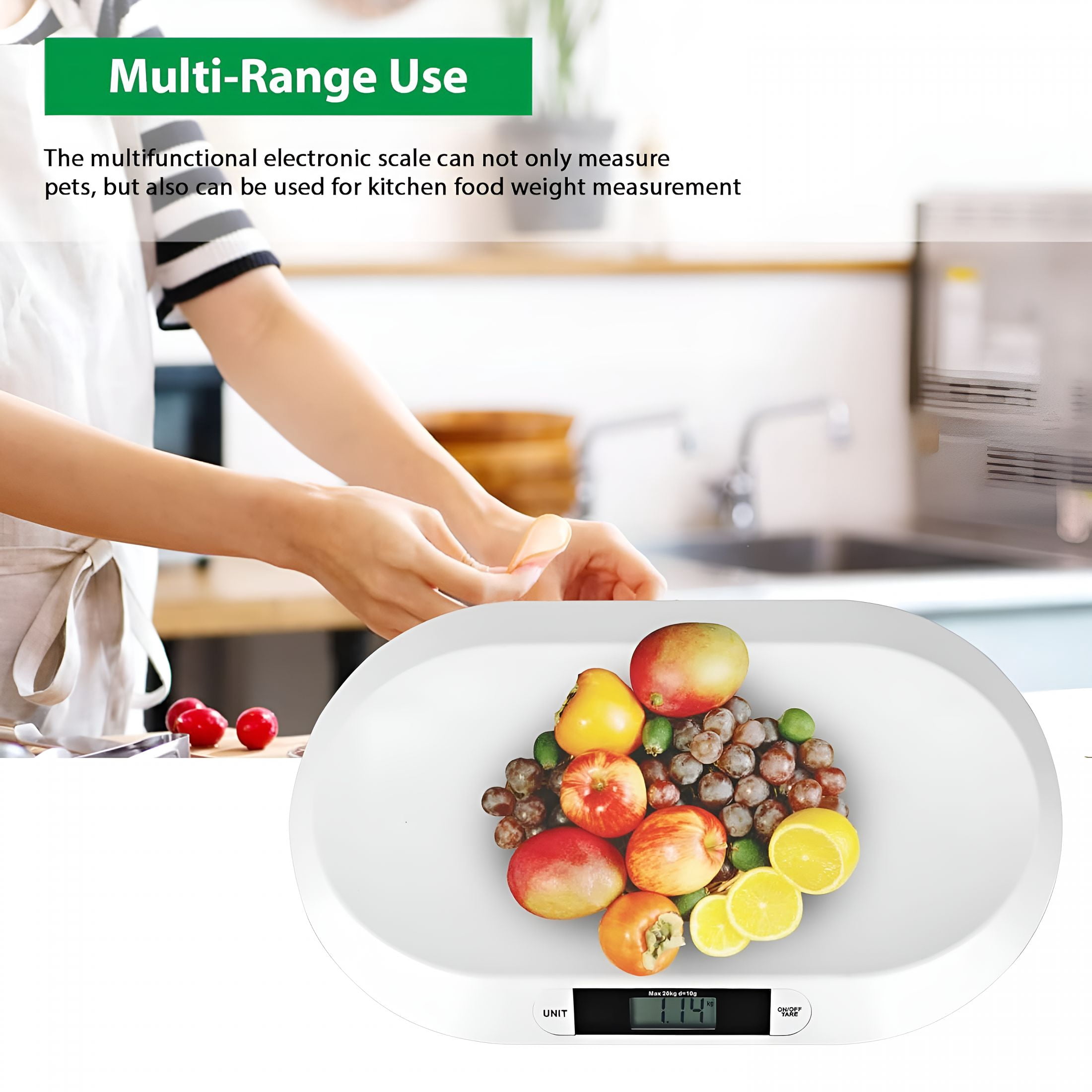 GJX Feline Scale,Digital Portable Pet Dog Cat Scale; Comfort Baby Scale,44 Pound Capacity,3 Weighing Modes,Accurate Digital Scale for Infants,Toddlers,And Babies