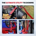 thumbnail image 6 of MOCA 8-Pack Soft Loop Tie Down Straps 4,000 Load Capacity & 12,000 Lbs Breaking Strength 1.6 x 17 inches Heavy Duty Tie Down Straps for Securing ATV, UTV, Motorcycles, Scooters & Dirt Bikes(Red), 6 of 8