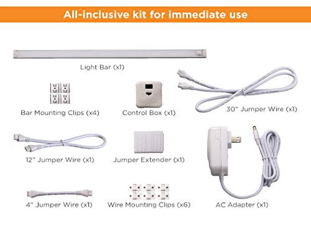 BLACK+DECKER LED 18-inch Under-Cabinet Lights Kit, 1-Bar, Warm White Home