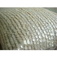 thumbnail image 3 of Pillow Case Zipper, Ecru Cushion Cover, Contemporary Throw Pillow Cover, 12x12 inch (30x30 cm) Pillow Cover, Linen Square Throw Pillow Cover, Allover Mother Of Pearls - Purely Pearls, 3 of 4