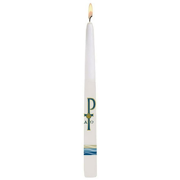 Baptism By Water and the Holy Spirit Taper Candles - 24 Per Order