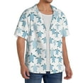 thumbnail image 3 of Lafuoo Hand Drawn Turtle Pattern Men's Cuban Collar Short Sleeve Shirt, Button-Down Resort Beach Pocket Shirt-3X-Large, 3 of 7