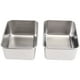 thumbnail image 1 of Caja de almacenamiento de alimentos de acero inoxidable de 2 piezas Caja de alimentos cuadrados de la caja de la caja (plata), 1 of 6