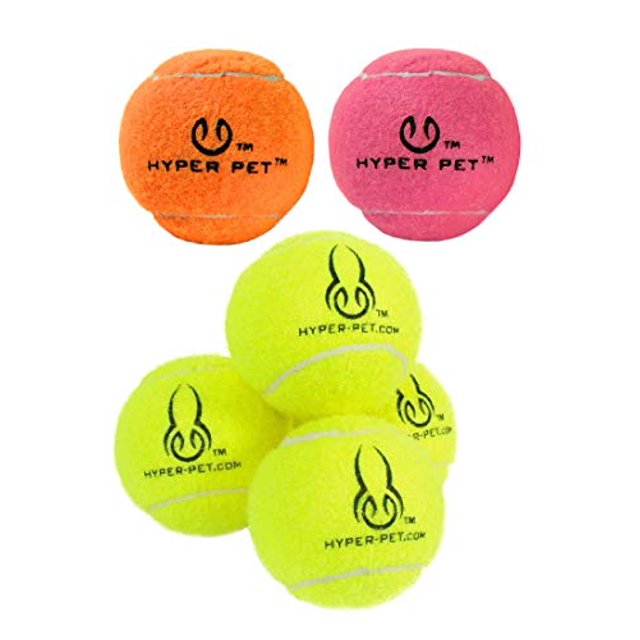 Mini Tennis Ball Dog Toys 4 Pack Small Breed Puppy Fetch Play 2" Choose Color (Orange)