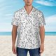 thumbnail image 2 of Fotbe Black White Music Camisa Hawaiana para Hombre Unisex – Camisa Casual de Verano con Botones de Manga Corta de Algodón y Lino,Small, 2 of 7