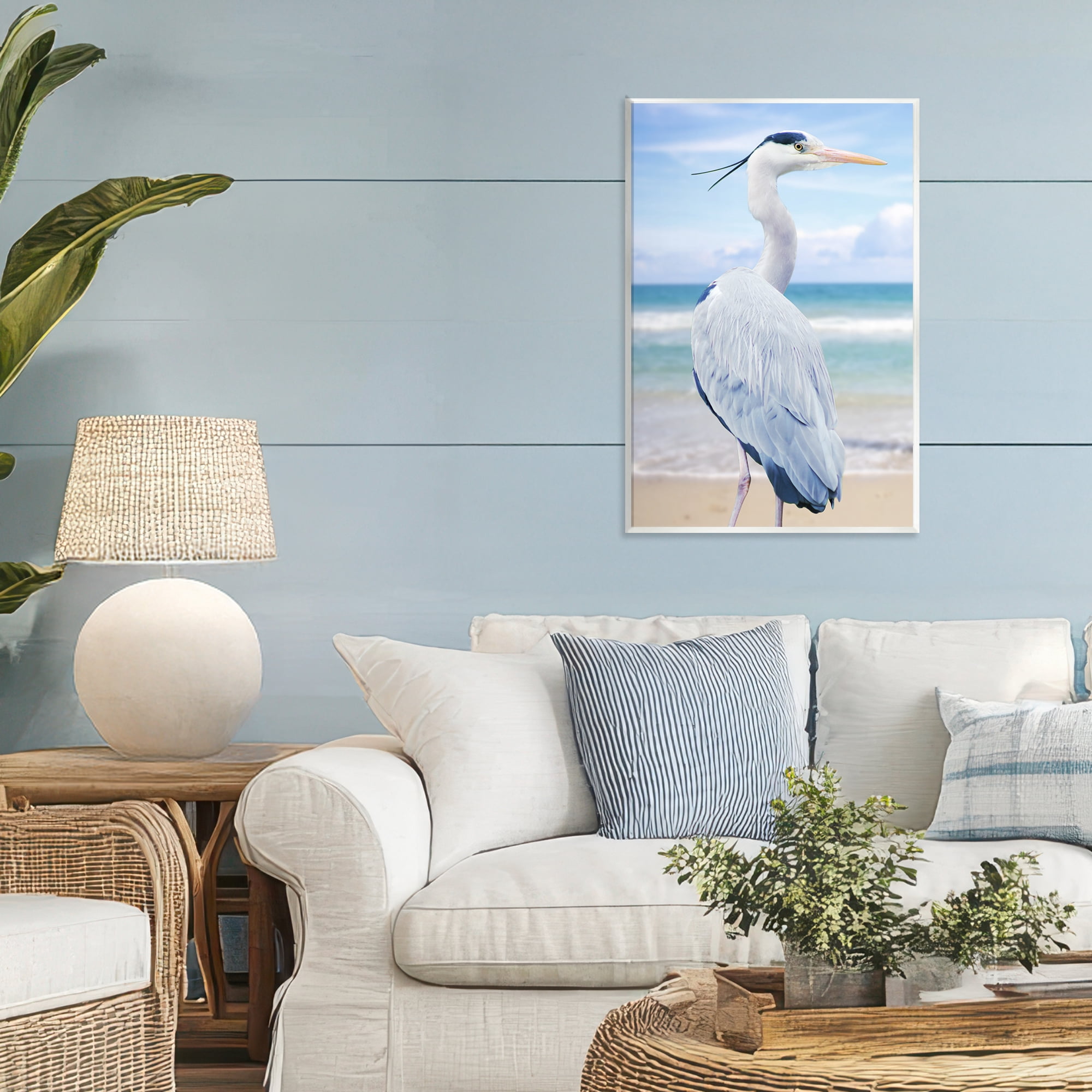 Stupell Industries Vacationing Heron by Seaside Wall Plaque Art, design by Marcus Prime