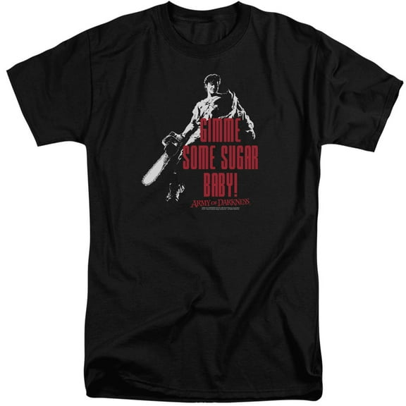 Army Of Darkness Sugar Adult Tall T-Shirt Black