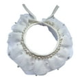 thumbnail image 1 of Layout Props Pet Bib Stylish Polyester Bow-knot Design Lace Faux Pearl Pet Necklace Festival Decor, 1 of 7