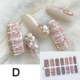 thumbnail image 1 of 14 Tips/sheet Nail Stickers Fashion Nail Wraps Self Adhesive Strips Sticker Nail Art Decal Set N3C7, 1 of 6