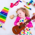 thumbnail image 2 of 1 Paire de Castagnettes Castagnettes pour Petits Doigts Rythme Instruments de Musique en Bois, 2 of 5