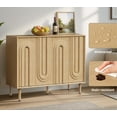 thumbnail image 2 of Woodty Adjustable Shelves 4-Door Wooden Home and Office Use Storage Locker, Beige, 2 of 9